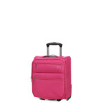 Valise underseat lys nashville 43 cm - 2 roues fuchsia / beige rose