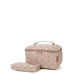 Vanity case reisenthel beautycase metallic dots 27 cm + trousse coffee beige Vanity case reisenthel beautycase metallic dots 27 cm + trousse coffee beige