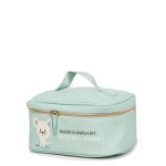 Vanity case souple dlp sophie soussou la souris 23 cm vert
