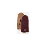Moufle festonne en uggfluff in red, taille l / xl, cuir / fleece