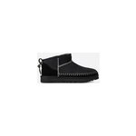 Ugg botte classic ultra mini biarritz in black, taille 38, daim