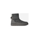 Ugg classic mini cabelle knit boot in moon gray, taille 36, daim / tricot Ugg classic mini cabelle knit boot in moon gray, taille 36, daim / tricot