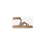 Ugg sandale goldengaze emboss�e � bride cheville in brown, taille 36, cuir