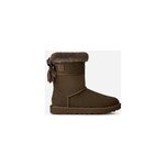 Ugg botte classic short bailey mixed bow in dark toffee, taille 38, daim