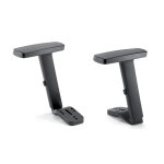 Accoudoirs 1d pour si�ge de bureau tekna - noir - hauteur r�glable