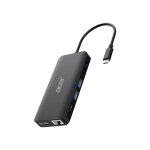 Acer usb type - c dongle 12 - in - 1 black, avec fil, usb 3. 2 gen 1 (3. 1 gen 1) type - c, 100 w, 3, ...