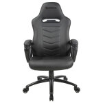 Achille fauteuil gamer ergonomique avec accoudoirs fixes - simili cuir - hauteur r�glable - noir