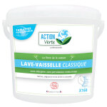 Tablettes lave - vaisselle cycle long action verte classique seau de 160