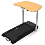 Activ'up tapis bureau de marche intensif softwalk 120 cm - plateau bois massif h�tre finition blanc