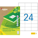 Agipa 101187 etiquettes blanches recyclées multi - usage 70 x 37 mm - boîte de 2400 Agipa 101187 etiquettes blanches recyclées multi - usage 70 x 37 mm - boîte de 2400