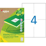 Agipa 101193 etiquettes blanches recycl�es multi - usage 105 x 148, 5 mm - bo�te de 400