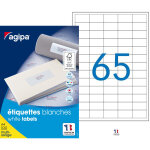 Agipa 118990 etiquettes blanches multi - usage 38 x 21, 2 mm - bo�te de 6500