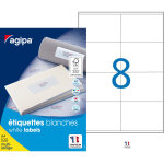 Agipa 119003 etiquettes blanches multi - usage 105 x 70 mm - bo�te de 800