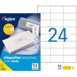Agipa 119015 etiquettes blanches multi - usage 70 x 37 mm - bo�te de 2400