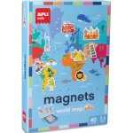 Agipa apli bote de 40 magnets pour construire une carte du monde avec support. + de 4 ans.