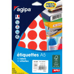Agipa pastilles adhésives rondes Ø 30 mm - 101357 - a5 - pochette de 10 feuilles de 24 - 240 étiquettes ... Agipa pastilles adhésives rondes Ø 30 mm - 101357 - a5 - pochette de 10 feuilles de 24 - 240 étiquettes ...