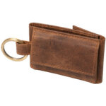 Alassio mini porte - monnaie, en cuir, marron