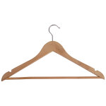 Alba cintres en bois vritable finition htre vernis - lot de 25