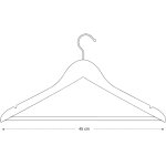 Alba cintres en bois véritable, finition hêtre vernis (lot de 25) Alba cintres en bois véritable, finition hêtre vernis (lot de 25)
