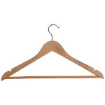 Alba cintres en bois vritable, finition htre vernis (lot de 25)