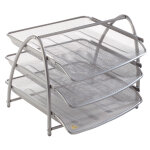 Alba corbeille  courrier meshtray mtal - lot de 3 - gris
