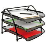 Alba corbeille à courrier meshtray métal - lot de 3 - noir Alba corbeille à courrier meshtray métal - lot de 3 - noir