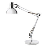 Alba lampe de bureau architecte - ampoule led - 7w - double bras articulé - tête orientable - chromé Alba lampe de bureau architecte - ampoule led - 7w - double bras articulé - tête orientable - chromé