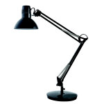 Alba lampe de bureau architecte - ampoule led e27 - 20w - double bras articulé - tête orientable - noir ... Alba lampe de bureau architecte - ampoule led e27 - 20w - double bras articulé - tête orientable - noir ...