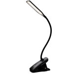 Alba lampe de bureau ledclip - ampoule led - 2, 8w - rechargeable - bras flexible - noir