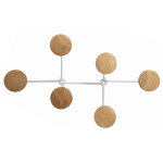 Alba patre murale design 6 patres - bois et mtal blanc