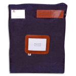 Alba pochette navette bleue grand modle en pvc  soufflets dimensions : 40x50x5cm