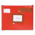 Alba pochette navette rouge en pvc dimensions : 42x32cm