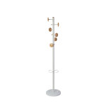 Alba portemanteau music 6 patres - blanc bois / mtal