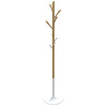 Alba portemanteau olaf 8 patères - bois et blanc Alba portemanteau olaf 8 patères - bois et blanc