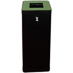 Alba poubelle de tri s�lectif pour le recyclage des d�chets 50l - vert corps noir