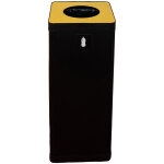 Alba poubelle de tri s�lectif pour le recyclage du plastique 50l - jaune corps noir