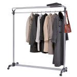 Alba vestiaire portant mobile nidaros chrom - 3 cintres inclus