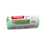 Alfapac sac poubelle compostable 130l vert translucide - lot de 100 Alfapac sac poubelle compostable 130l vert translucide - lot de 100