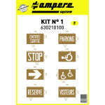 Alter eco pochoirs signalisation parking ampere system, kit de 8