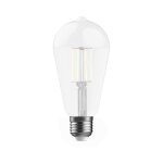 Aluminor ampoule led e27 allonge transparente  filament blanc froid 4000k - 8w - 1055 lm - equivaut ...