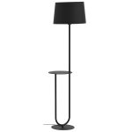 Aluminor lampadaire duo - ampoule led e27 - mtal avec tablette - noir