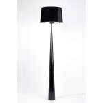 Aluminor lampadaire totem - ampoule led e27 - 12w - pied acier laqu - noir