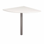 Angle de liaison 90 arrondi axiome - cts 80 cm - plateau blanc - pied anthracite