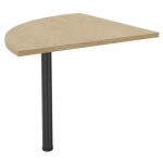 Angle de liaison 90° arrondi axiome - côtés 80 cm - plateau chêne - pied anthracite Angle de liaison 90° arrondi axiome - côtés 80 cm - plateau chêne - pied anthracite