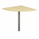 Angle de liaison 90 arrondi axiome - cts 80 cm - plateau htre - pied anthracite