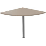 Angle de liaison arrondi 90 biospace - cts 80 cm - plateau argile - pied tube aluminium