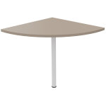 Angle de liaison arrondi 90 biospace - cts 80 cm - plateau argile - pied tube blanc