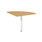 Angle de liaison arrondi 90 biospace - cts 80 cm - plateau htre - pied tube blanc