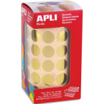 Apli kids bote de gommettes couleur mtal or rondes 15 mm en rouleau