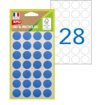 Apli pastilles adh�sives recycl�es � 15 mm - 101783 - pochette de 168 - bleu